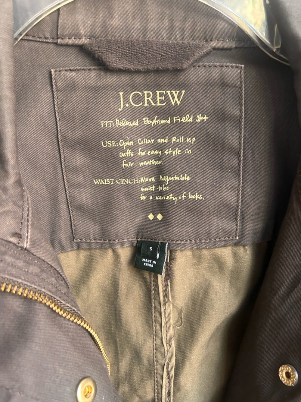 J. Crew relaxed fit field jacket brown Size Small - Picture 10 of 10